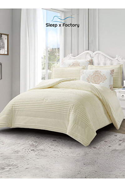 Sleep x Factory Winter Velvet Comforter Set – 6 Pieces – Double Size – Ultra Soft