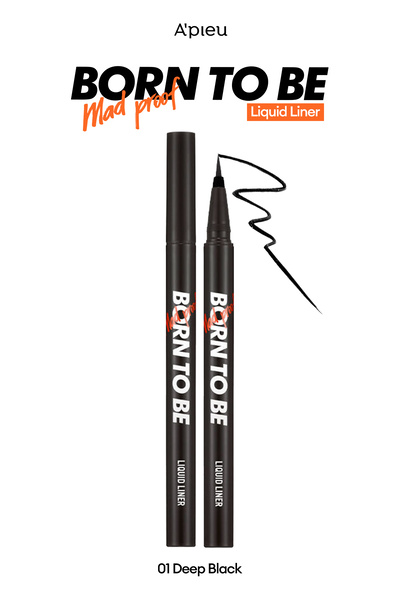 Missha Uzun Süre Kalıcı, Suya Dayanıklı, Likit Eyeliner Born To Be Madproof Liquid Liner (01)