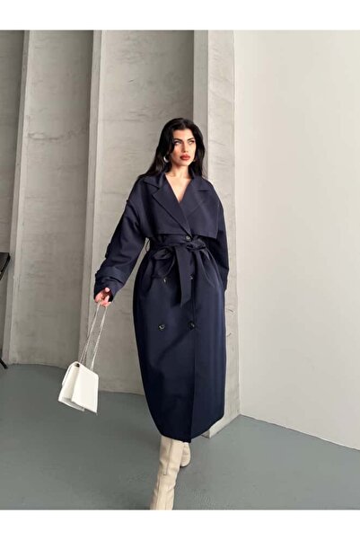 Moda İkra Trench Coat Belted Buttoned Stylish Comfortable Casual Combination Spring Autumn Trench Coat