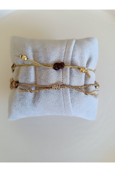 banunun takı tasarımı Set of 2 Macrome Bracelets