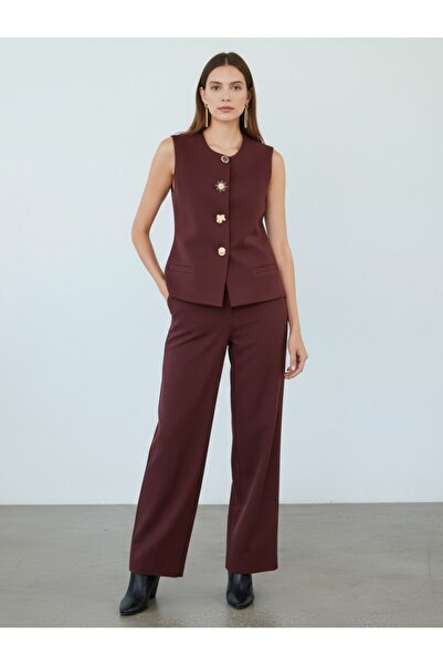 SERPİL Düğme Detaylı Şık Kolsuz Yelek 51249