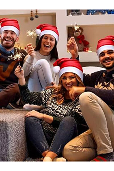 Generic 5 Pcs Santa Claus Christmas Hats – Non-Fabric Adult Holiday Caps, Merry Christmas Festival