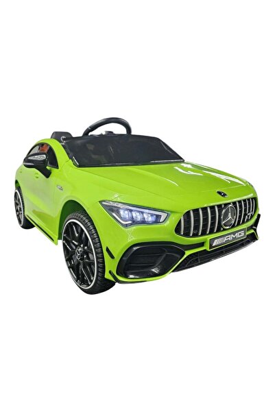 MERCEDES Electric car license CLA 45, Green, with remote control, Bluetooth, MP3, USB, 110x61x45 cm