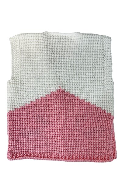 Uretti Çiğdem 1390 5585 Hand-Knitted Duck Pattern Vest - 1 - 3 Years