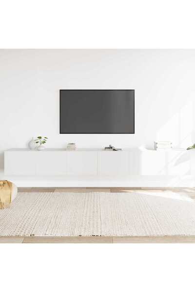 vidaxl 3 Piece TV Cabinet Set White Engineered Wood