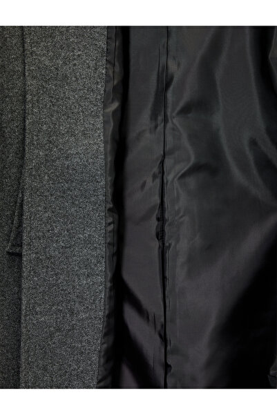 Koton Μακρυμάνικο παλτό με ζώνη και τσέπες