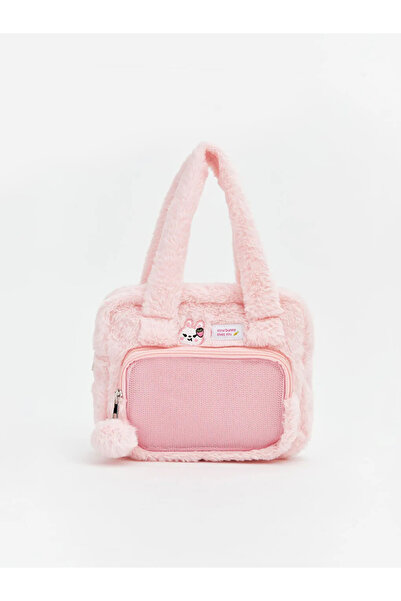 LC Waikiki LCW ACCESSORIES Pembe Kız Çocuk Pelüş Kol Çantası