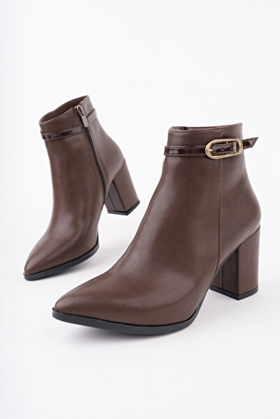 Madam Tarz Μπότες με χοντρό τακούνι και ζώνη Mila