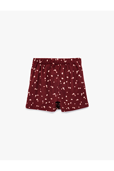 Koton Floral Shorts Skirt with Elastic Waist