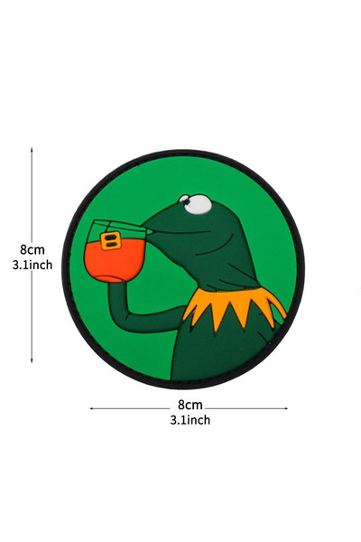 ISG رقعة DA ثلاثية الأبعاد من مادة PVC على شكل ضفدع كيرميت باللون الأخضر DA-N...