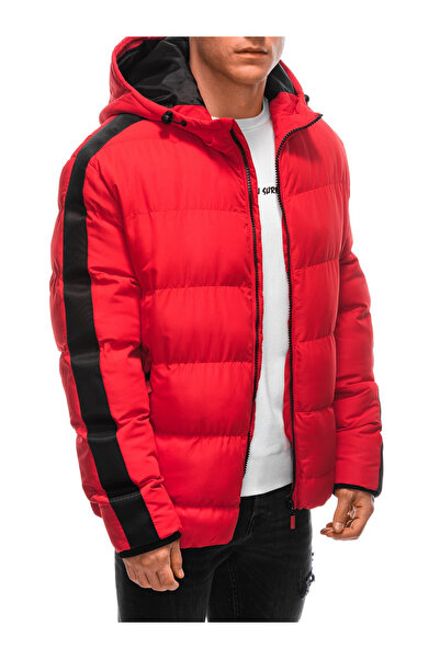 Edoti Men's Winter Quilted Jacket - Red V2 EM-JAHP-0101