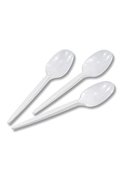 BSOFT ملاعق طاولة بيضاء للاستخدام مرة واحدة 200 قطعة