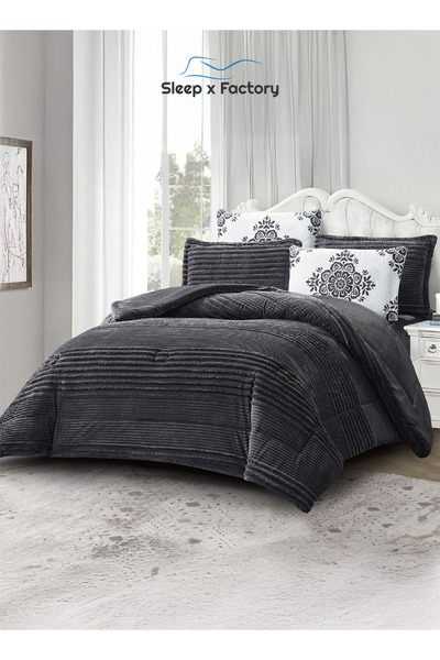 Sleep x Factory Winter Velvet Comforter Set – 6 Pieces – Double Size – Ultra Soft