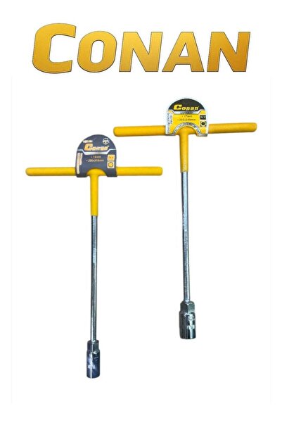 CONAN T-Handle Socket Wrench – 14mm & 17mm – High-Quality Cr-V Steel – Comfortable Grip – 20
