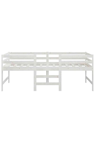vidaxl Bed Frame without Mattress White 90x200 cm Solid Wood Pine