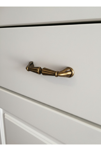 Karan Porselen Vintage 64mm Eskitme sarı, dolap, çekmece, vestiyer kulp