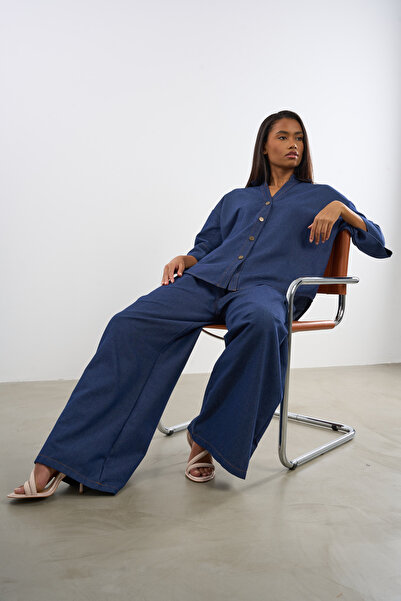 HANIQA Women's Denim Set, Shirt Pants |   25256 |   36-50