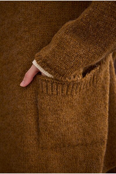 HEQA Cardigan din alpaca muștar