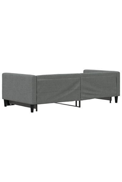 vidaxl Daybed with Trundle without Mattress Dark Grey 90x190 cm Single