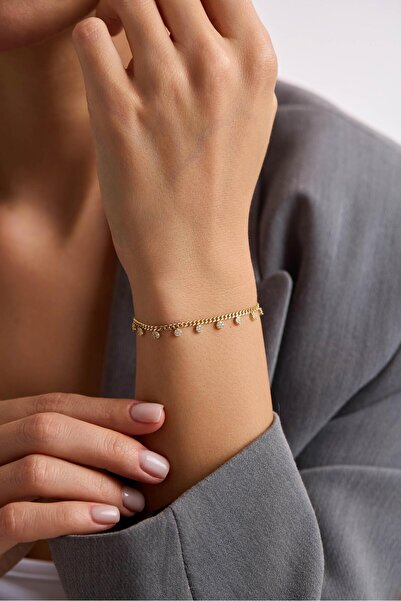 Tufanlar Kuyumculuk 14 Ayar Taşlı Halka Taşlı Zincir Altın Set