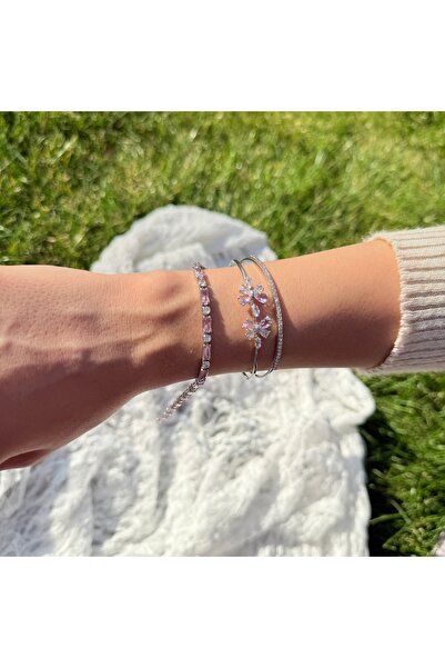 Regina Gems Lilac Radiance Flower Bileklik