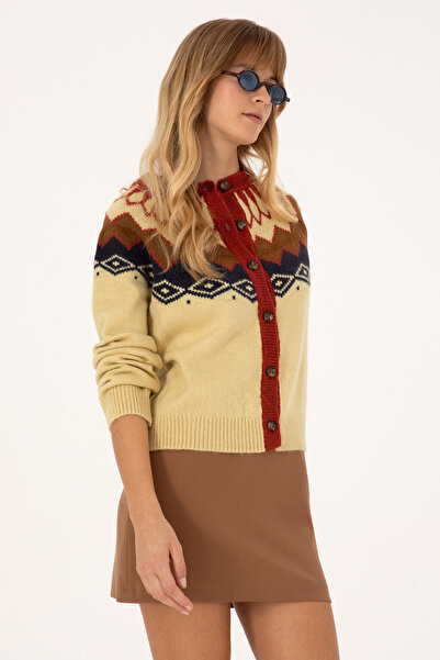 U.S. Polo Assn. Women's White Knitwear Cardigan 50310054-Vr110