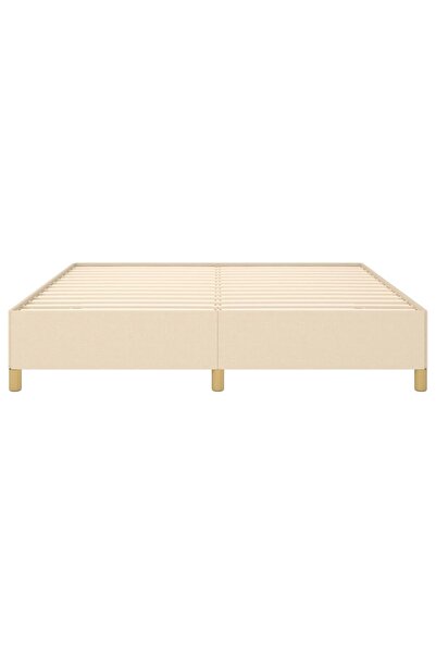 vidaxl Box Spring Bed Frame Cream 180x200 cm Super King Fabric