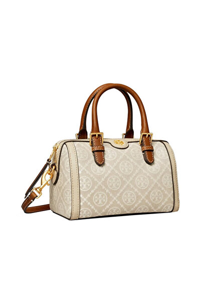 TB Monogram Satchel: Classic Branding with Timeless Elegance