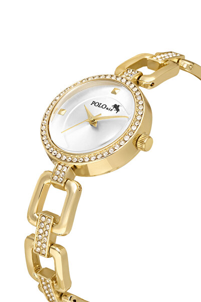 Polo Air Luxury Stone Chain Cord Women's Wristwatch Gold Color Pl-1572B1X