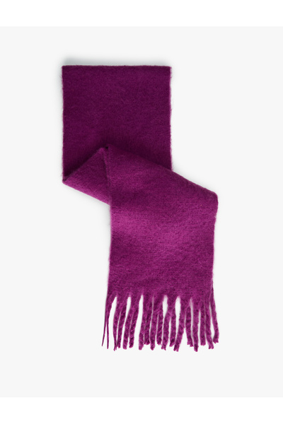 Koton Eșarfă lungă cu ciucuri cu textura moale