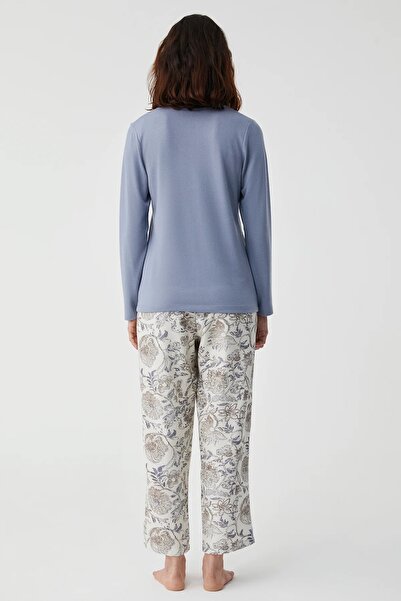 Catherine's Catherines Soft Textured V-Neck Long Sleeve Women's Pajama Set