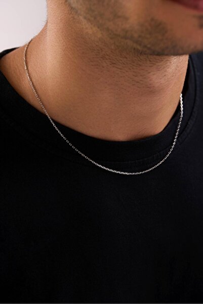 Tufanlar Kuyumculuk 14 Ayar Forse Beyaz Zincir Erkek Altın Kolye