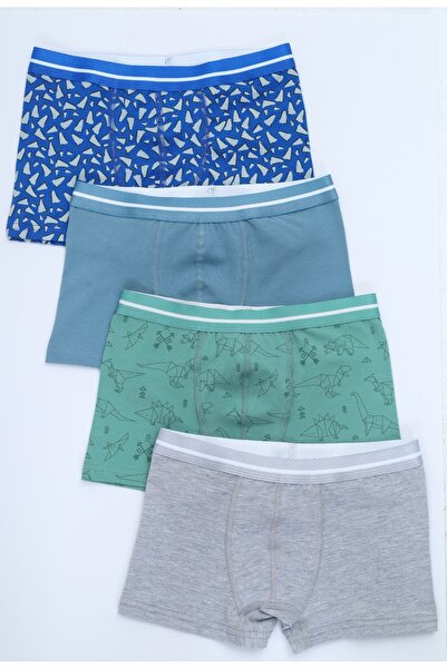Toontoy Boy's Multi-Patterned 4-Pack Boxer