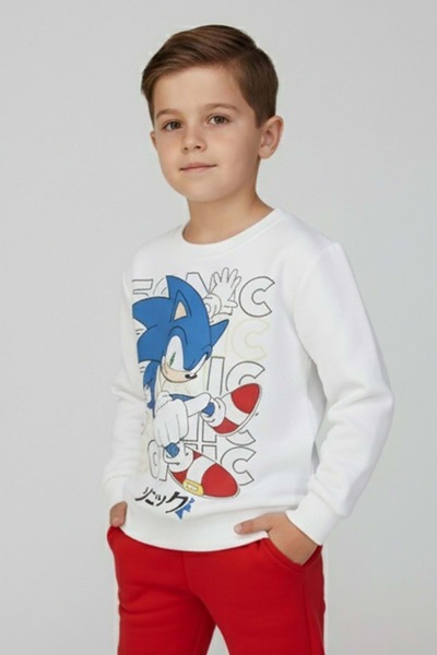 ww waka waka kids store Boy's Sonic Printed Color Tracksuit Set