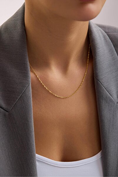 Tufanlar Kuyumculuk 8 Ayar Singapur Altın Zincir Set