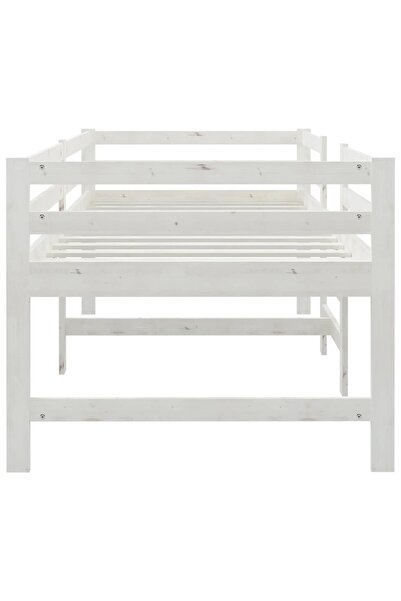 vidaxl Bed Frame without Mattress White 90x200 cm Solid Wood Pine