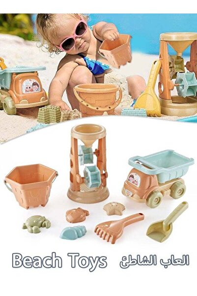 Generic Beach Toys for Kids , 9 Piece Sand Toys Set Kids Sandbox Toys Includes Water Wheel Shovel Beach Toy