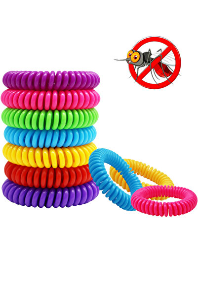 DMYRDH مجموعة من 10 أساور طاردة للبعوض مقاومة للماء وخالية من مادة DEET بألوا...