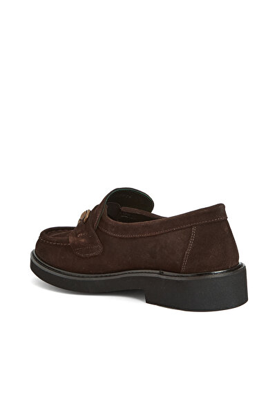 George Hogg Acı Kahve Tokalı Kadın Deri Loafer