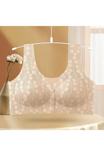 SADE Bra Without Padding Wire Free Laser Cut Non-Marking Lace Pattern Luxury Bra