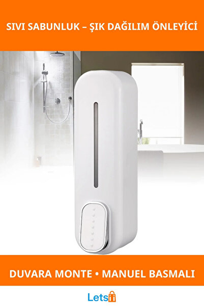 Letsii Luxury Wall Mounted 300ml Liquid Soap Dispenser Abs