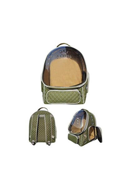 LAVİSTA La Vista Lüx Dalton Kedi, Küçük Köpek Sırt Taşıma Çantası Yeşil 32-26...