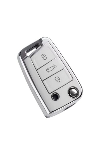 OEM Husa cheie pentru VW Polo / Skoda Octavia A7 / Kodiaq / Seat Ateca / Leon / Golf 7 / Tiguan - Alb