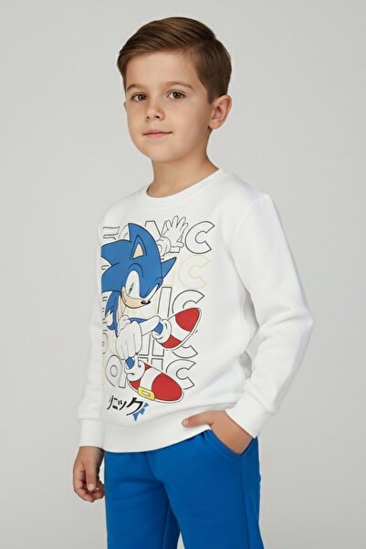 ww waka waka kids store Boy's Sonic Printed Color Tracksuit Set