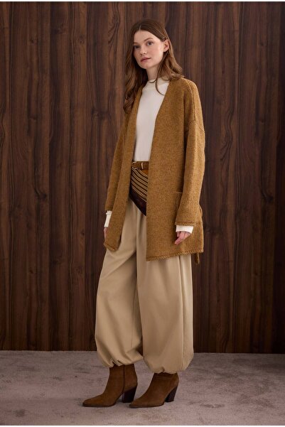 HEQA Cardigan din alpaca muștar