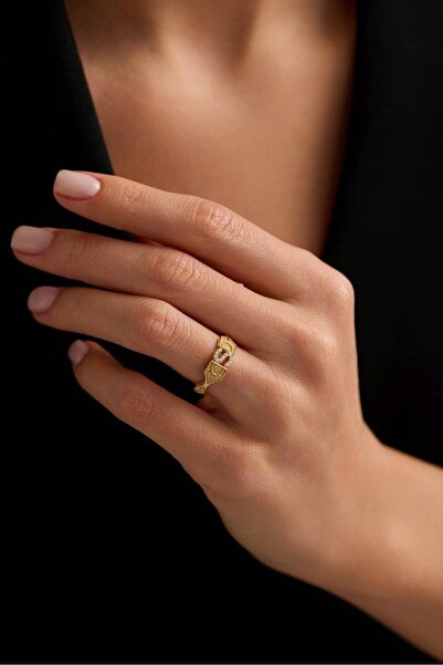 Tufanlar Kuyumculuk 14 Ayar Vintage Harf Altın Yüzük