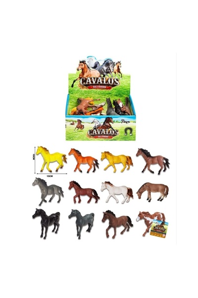 Toy Set de figurine cu cai sălbatici 12 piese miniaturale realiste pentru copii