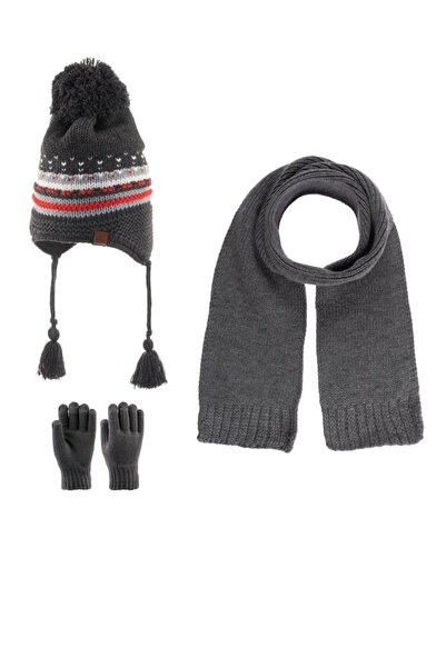 Kitti Scarf, Hat, and Gloves Set of 3, Ages 4-8, with Fleece Lining.