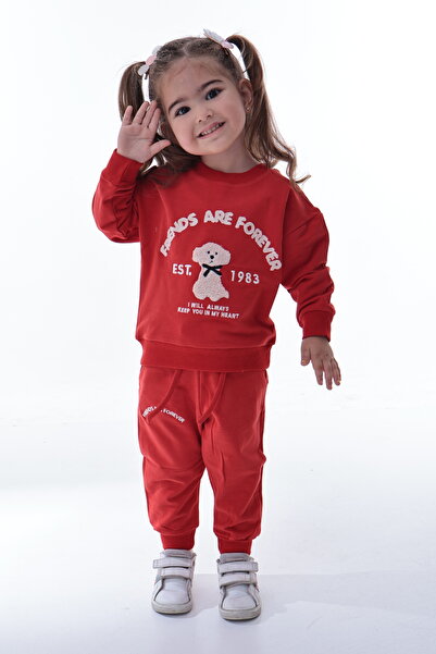 CQCQ Cotton Tiny 2 Thread Red Tracksuit Set – Comfortable, Casual, Flexible Fit