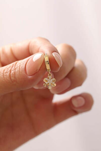 Tufanlar Kuyumculuk 14 Ayar Kar Tanesi Altın Küpe